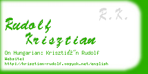 rudolf krisztian business card